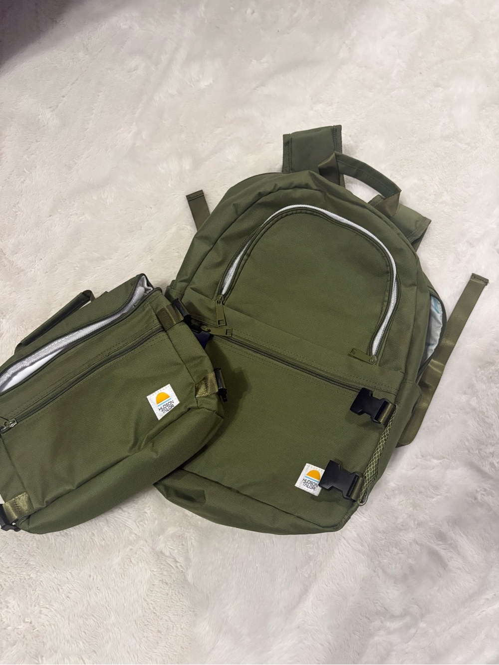 Hudson Taylor Olive Backpack with Matching Waist Pack